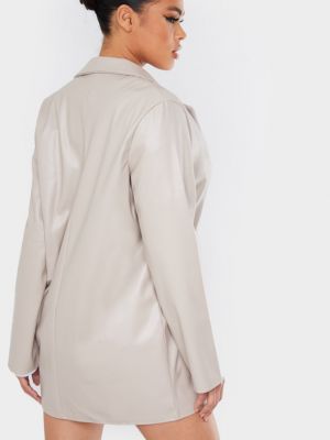 Кожаный пиджак из искусственной кожи Prettylittlething