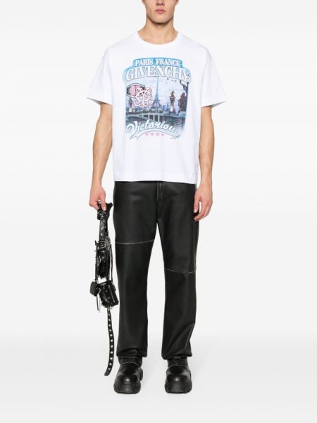 Kokvilnas t-krekls Givenchy balts