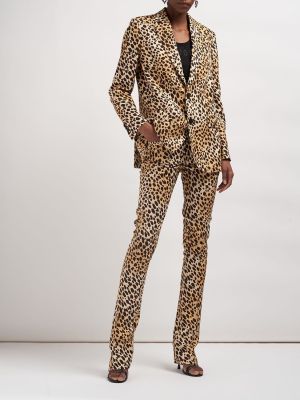 Viskózová bunda s potlačou s leopardím vzorom Dsquared2