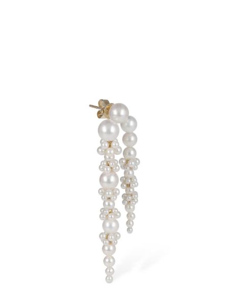 Boucles d'oreilles avec perles à boucle Sophie Bille Brahe jaune