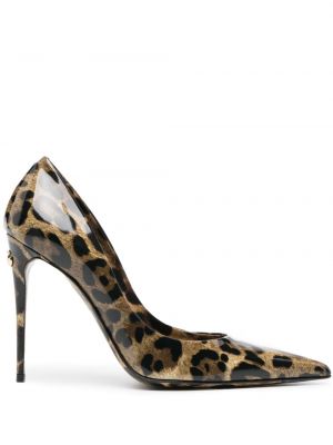 Lodičky s potlačou s leopardím vzorom Dolce & Gabbana