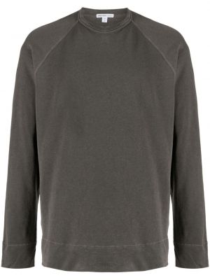Sweatshirt aus baumwoll mit rundem ausschnitt James Perse braun