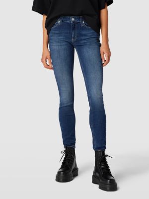 Jeansy skinny z kieszeniami Calvin Klein Jeans niebieskie