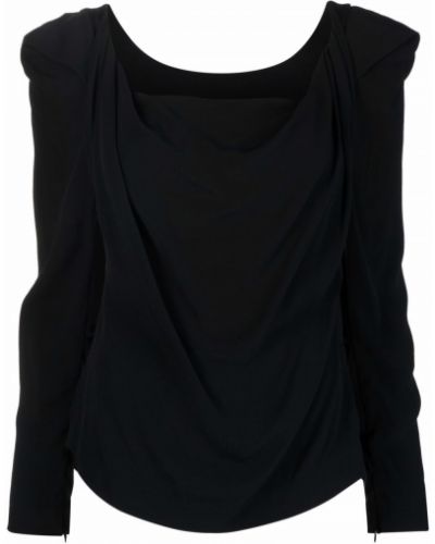Top de tela jersey drapeado Vivienne Westwood negro