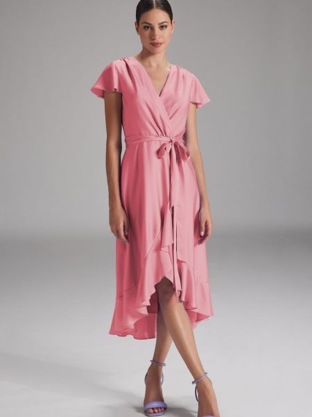 Коктейльное платье Swing розовое