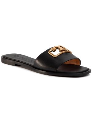 Papucs TORY BURCH - Selby Slide 63527 Perfect  006 - Fekete