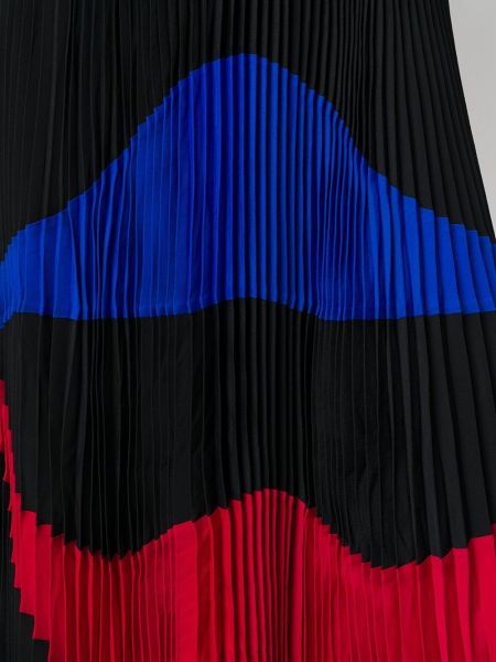 Falda con estampado abstracto plisada Nº21 negro