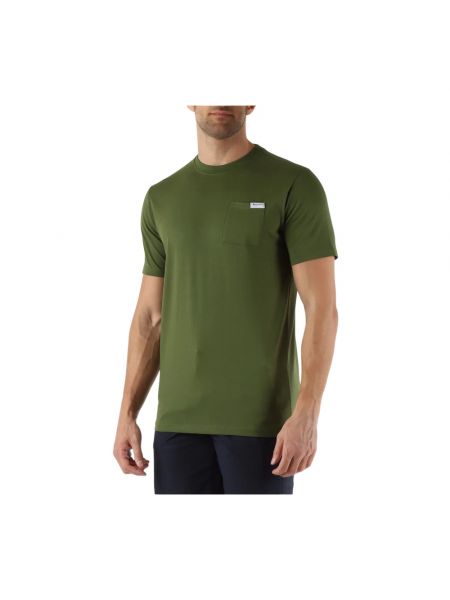 Camiseta de algodón con bolsillos Aquascutum verde