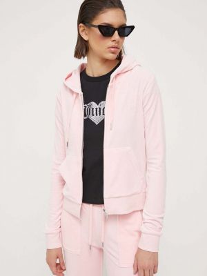 Mikina s kapucí Juicy Couture růžová