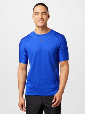 T-shirt sportive in maglia Adidas Performance blu