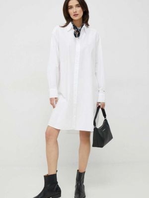 Sukienka mini bawełniana oversize Tommy Hilfiger biała
