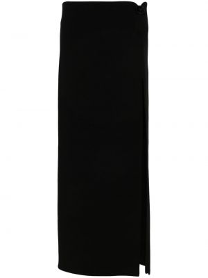 Květinové vlněné sukně Magda Butrym černé