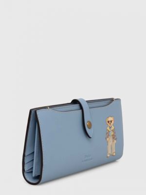 Kožni novčanik Polo Ralph Lauren plava