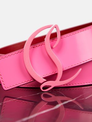 Cintura di pelle Christian Louboutin rosa