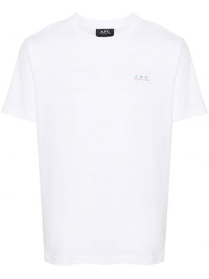 T-shirt mit print A.p.c. weiß