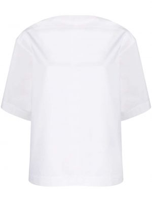 Priliehavé tričko s lodičkovým výstrihom Totême biela