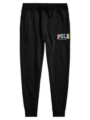 Флисовые спортивные штаны Polo Ralph Lauren черные