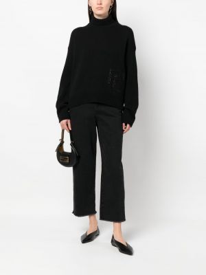 Džemperis ar augstu apkakli Ralph Lauren Collection melns