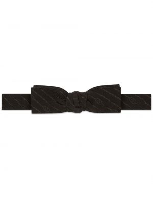 Šilkinis kaklaraištis su lankeliu Gucci juoda