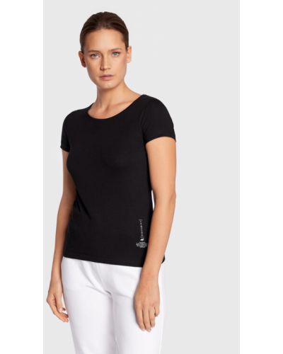 Slim fit gyapjú póló 4f - fekete