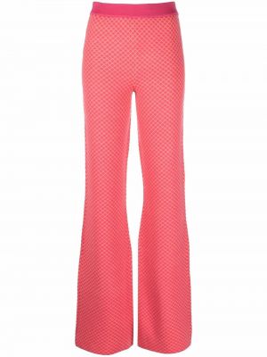 Pantaloni in tessuto jacquard Moschino rosa