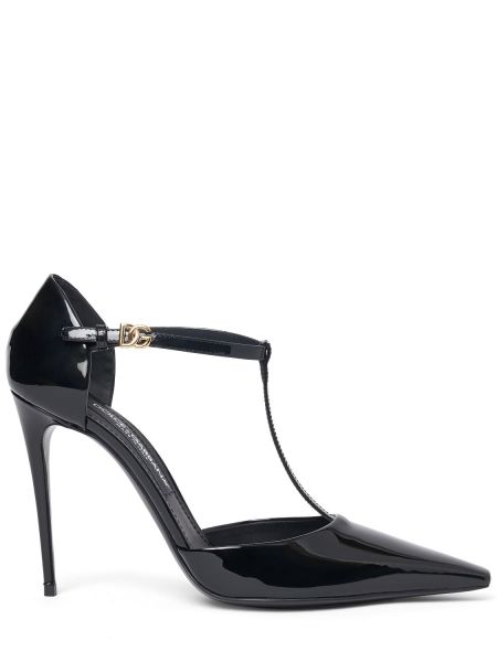 Pumps i läder i lackläder Dolce & Gabbana svart