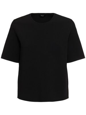 Camiseta de crepé Theory negro