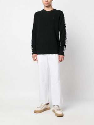 Sweatshirt mit rundem ausschnitt Calvin Klein schwarz
