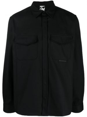 Памучна риза Gr10k черно