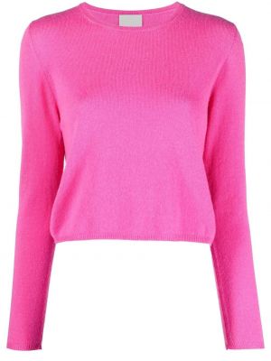 Kašmira džemperis ar apaļu kakla izgriezumu Allude rozā