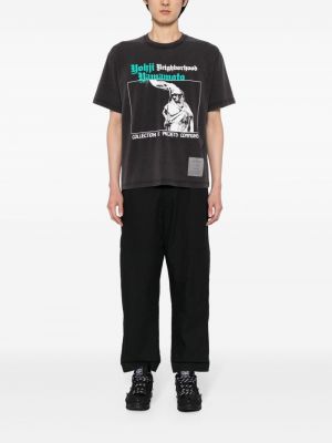 Raštuotas medvilninis marškinėliai Yohji Yamamoto