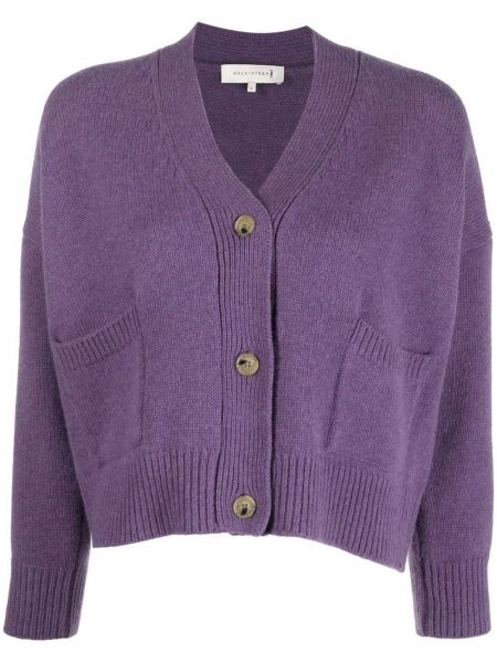 Cardigan de lână cu decolteu în v Mackintosh violet