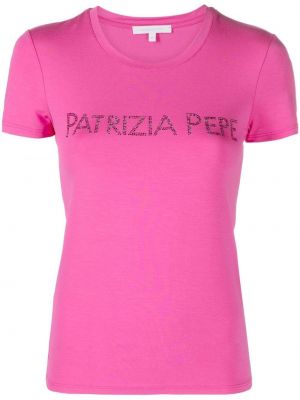 Painettu t-paita Patrizia Pepe pinkki