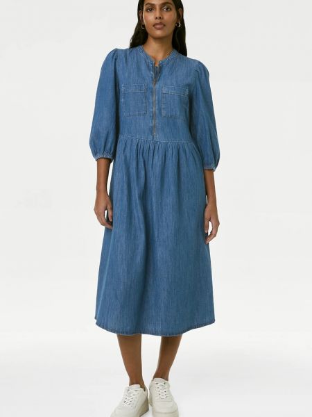 Платье мини на молнии Marks & Spencer синее