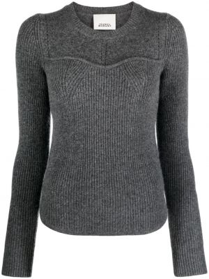 Пуловер с кръгло деколте Isabel Marant сиво