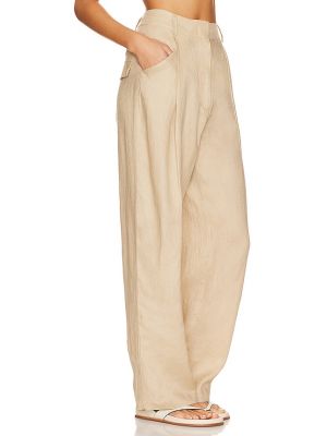 Pantalones de lino Aexae beige