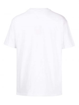 T-shirt brodé en coton Tommy Jeans blanc