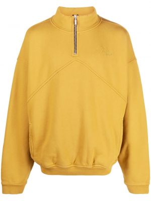 Sweat zippé brodé Rhude jaune