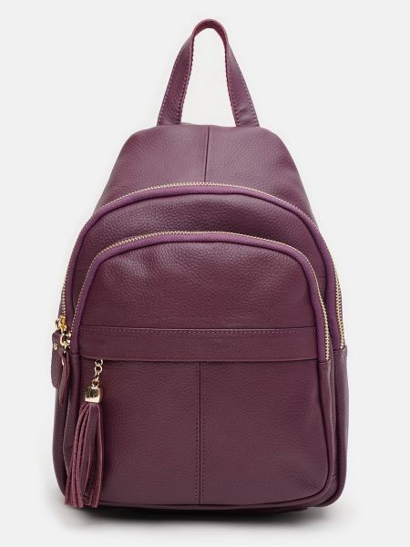 Кожаный рюкзак Borsa Leather фиолетовый