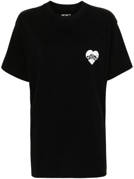 T-shirt aus baumwoll mit print Carhartt Wip schwarz