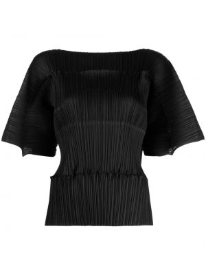 Pliszírozott felső Pleats Please Issey Miyake fekete