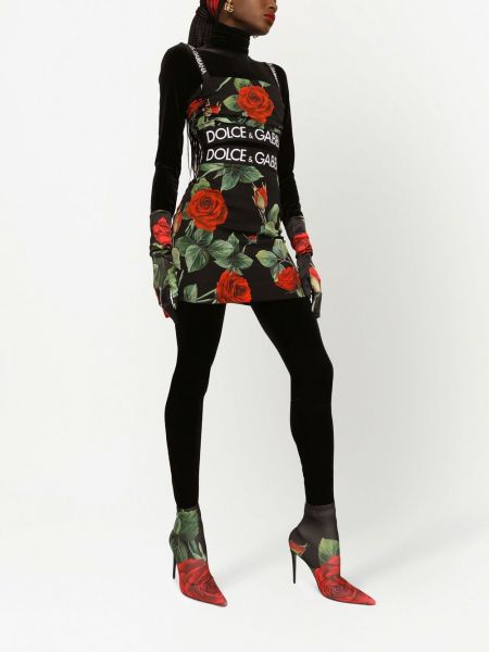 Seiden minirock mit print Dolce & Gabbana