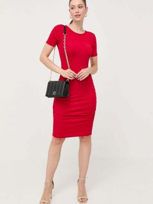 Sukienka mini dopasowana Armani Exchange czerwona