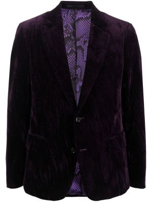 Fløyel lang blazer Roberto Cavalli lilla