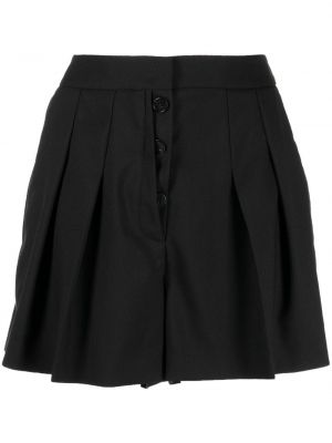 Woll shorts mit geknöpfter mit plisseefalten Ports 1961 schwarz