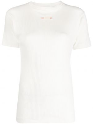 Βαμβακερή μπλούζα Maison Margiela λευκό