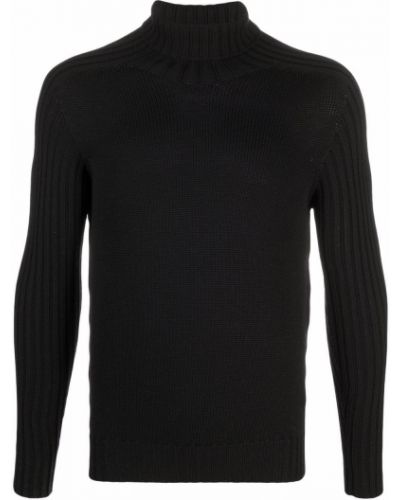 Jersey de cuello vuelto de tela jersey Tagliatore negro