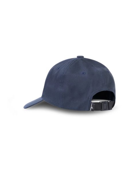 Cappello con visiera ricamato di cotone di cotone Stone Island blu