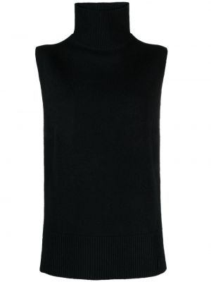 Puloverel de lână fără mâneci Calvin Klein negru
