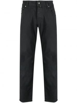 Bavlněné kalhoty s nízkým pasem Jacob Cohen šedé